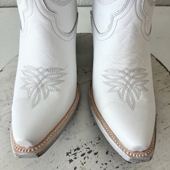 Lane MEGAN MORONEY Smokeshow Womens Cowboy Boots 9 White Western Cowgirl Tall - Picture 8 of 14